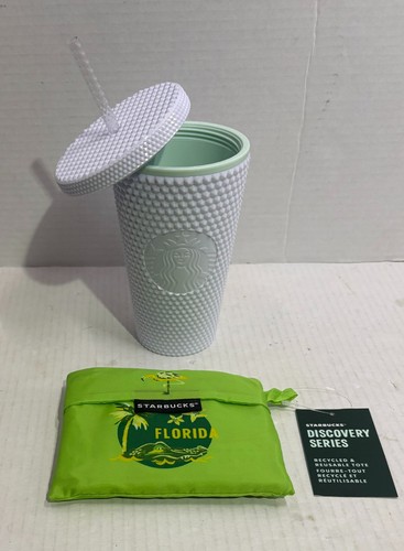 Starbucks studded white green - starbucks,