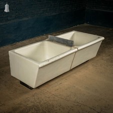Butler Laundry Sinks, Pair of Belfast Utility Sinks Joined with Sink top Mangle 