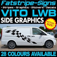 to fit MERCEDES VITO LWB STRIPES GRAPHICS STICKERS DECALS CAMPER DAY RACE VAN