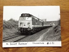 Photograph 50029 Renown Network SouthEast Train Crewkerne  1991 . Free UK P&P