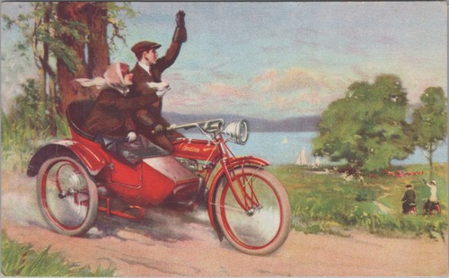 Red indian motorcycle - red,