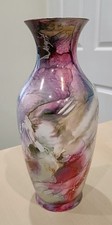 Helen Bull Visions Bone China Lustre Vase Signed by Artist With Original Box
