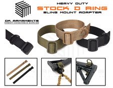 Tactical Universal D Ring Sling point Adapter rifle buttstock Loop Strap Airsoft