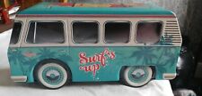 Surfs Up Camper Van Biscuit Tin. Good Condition. 24x12cm