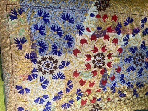 Vintage kantha quilt overlayed - vintage,