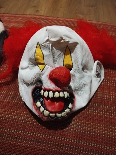 Halloween creepy rubber clown - halloween,
