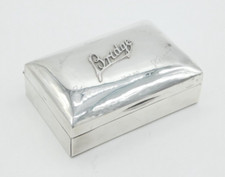 Edwardian Sterling Silver Bridge Playing Card Box Antique 1903 Chester