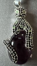 Gemporia Panther Pendant 925 Silver Amethyst Tsavorite Garnet Black Spinel BNWT 