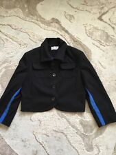 Irwin & Jordan Black button up bolero crop jacket size 10