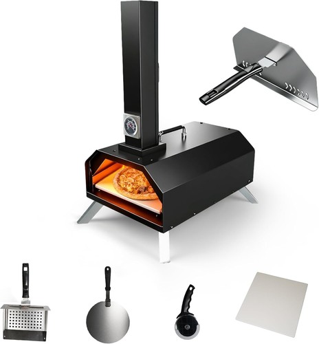 Outdoor pizza oven - pizza, fired