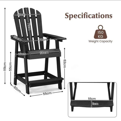 Garden chair tall adirondack - chair,