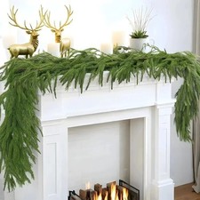 9 Ft Norfolk Pine Garland, Christmas Real Touch 9 FT 