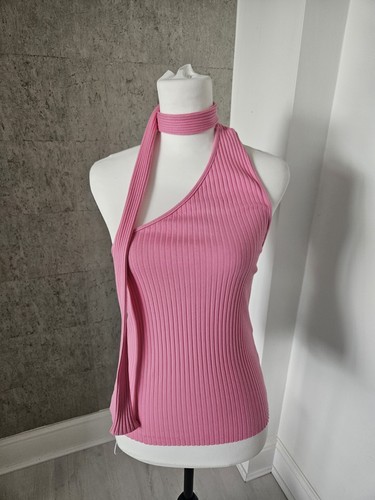 Zara pink ribbed - pink, scarf