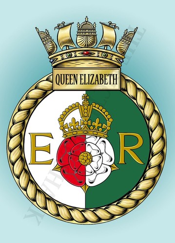 Hms queen elizabeth - crest, on