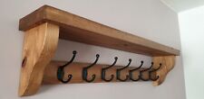 Coat Rack+Shelf Handmade Wall Mounted Floating Double Hooks