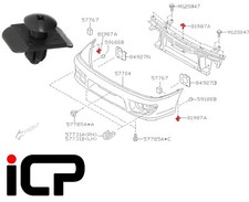 7x Front Bumper Clips Fits