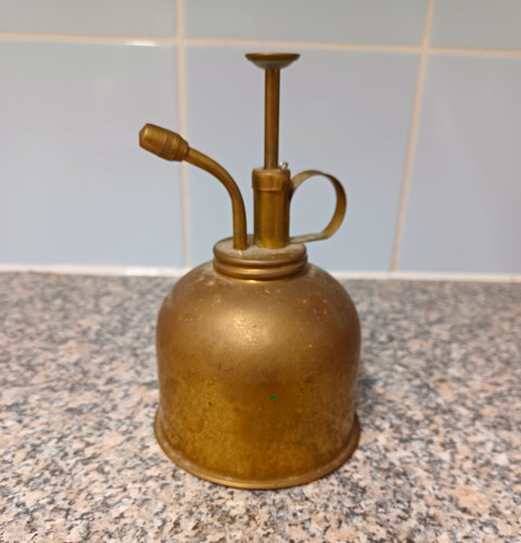 Gold metal plant mister spray - metal,