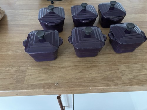 Set purple ceramic lidded - set,