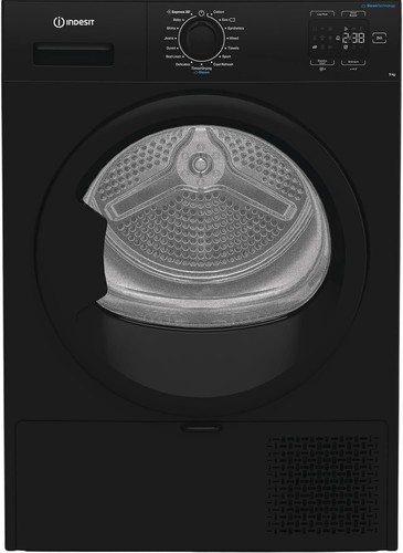 Indesit tumble dryer - tumble, black