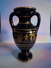 Greek Urn Style Vase. black