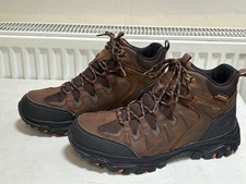 Skechers Hiking Boots Mens UK 9.5 Rickter Branson Waterproof Black Brown EUR 44