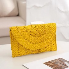 Envelope Woven Clutch Bag