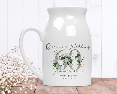 Personalised anniversary vase - anniversary,