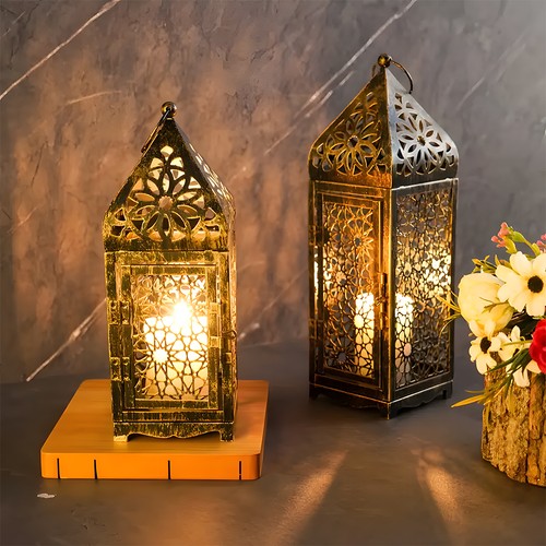 2pcs iron moroccan - iron, lantern