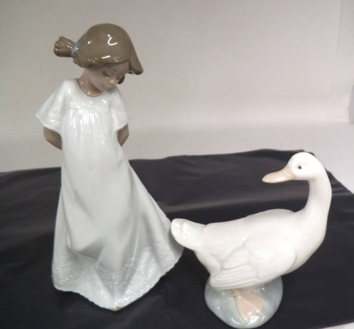 Lladro nao girl and - lladro,