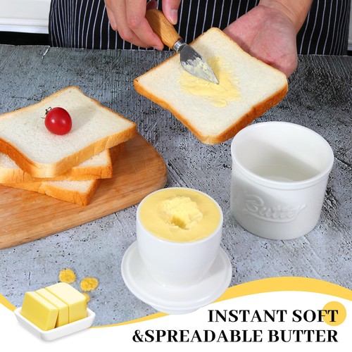 Ceramic butter dish keeper - butter,