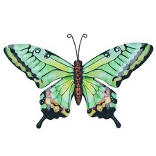 Medium metal green butterfly - metal,