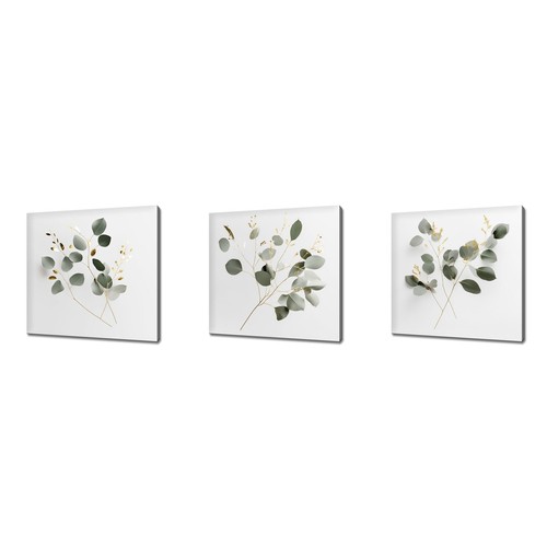 Set three eucalyptus - eucalyptus, canvas