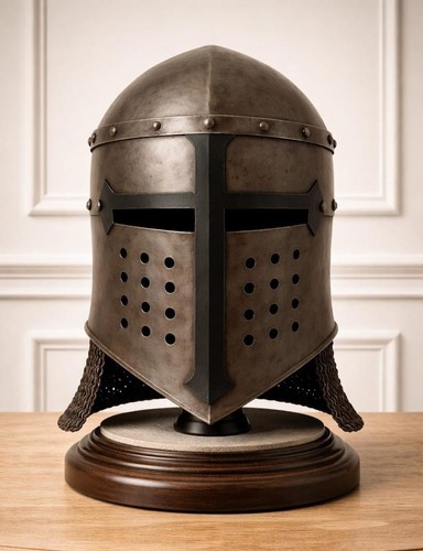 Medieval crusader helmet - medieval,
