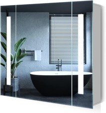 Bathroom Mirror Cabinets with Lights and Shaver Socket Wall Mounted with Shelf 6