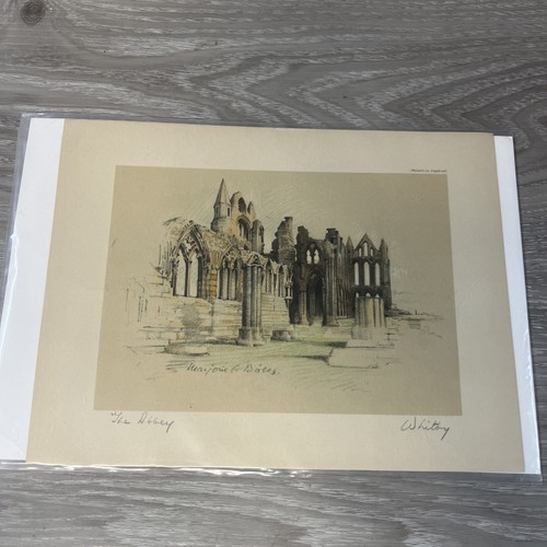 Vintage whitby abbey print - vintage,