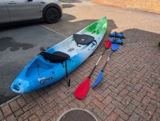 Perception Scooter Gemini Two Person Sit On Top Kayak + Accessories