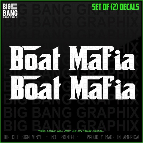 Boat mafia decal sticker - boat, fish