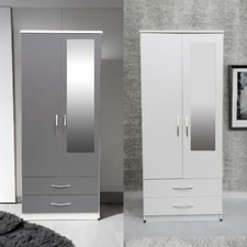 Assembled Tall Wooden 2 Door