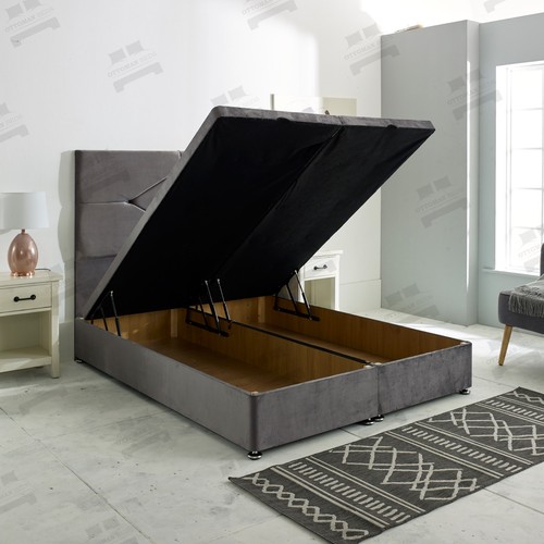 Ottoman storage plush - ottoman, velvet