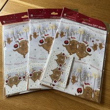 Festive Frolics Gift Wrap 6 Sheets & 6 Tags Xmas Paper NEW Guinea Pig X 3