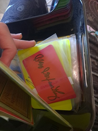 Signed red and yellow - red,