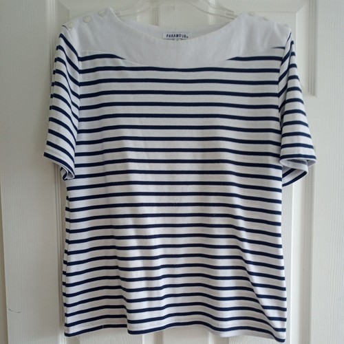 Navy white striped short - white,