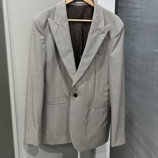 Reiss Men’s Wool Sport Coat Blazer 42R Brown Houndstooth Peak Lapel NWT