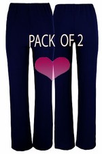 Ladies NAVY Nurse Health Care Work 2 PACK STRETCH Elasticated Bootleg Trousers.
