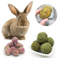 2X Pet Rabbit Teeth Chew Grinding Natural Grass Ball Hamster Toys