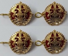 Officer Rank Badges Facing Birds Insignia Small Split Pin Rank Pips 2 Pairs