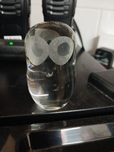 Wedgewood glass owl - 3",