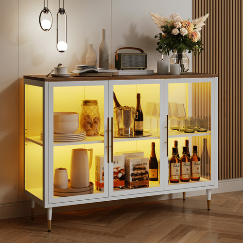 Glass sideboard buffet - 47",