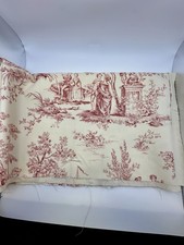 COUNTRY TOILE BURGUNDY/MAROON