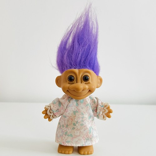 Vintage russ troll doll - russ, 4”